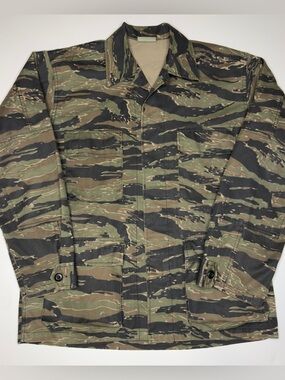 Rothco Green Tiger Stripe Camo Button Up Shirt Size S